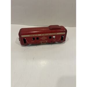 O Train Hafner Tin Litho Overland Flyer Streamliner 3057 Red Caboose